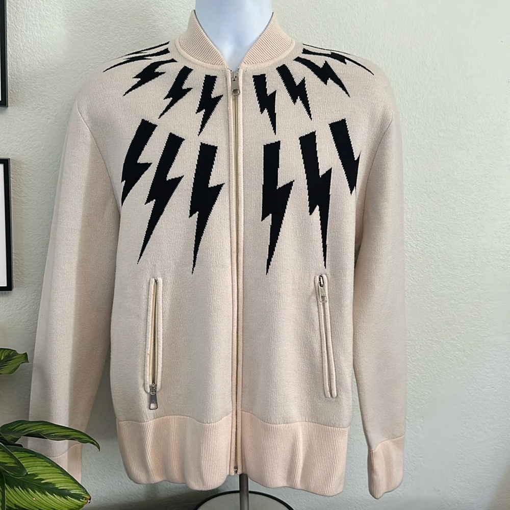 Neil Barrett zip up sweater. Size L.